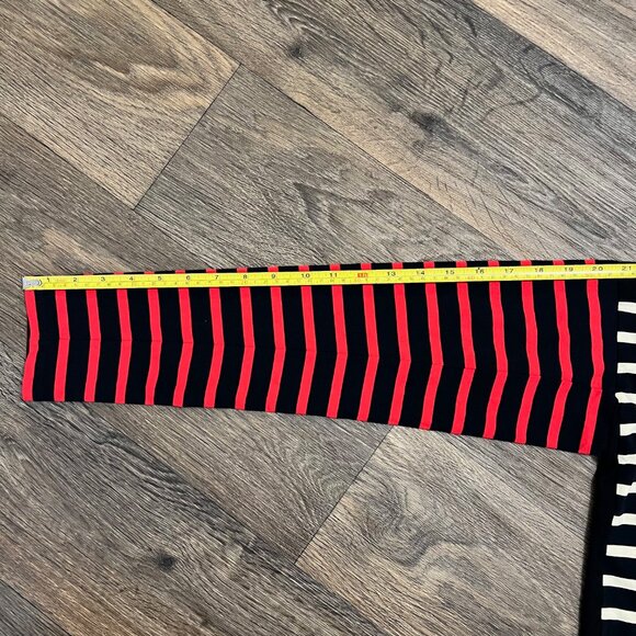 Stella McCartney Striped Long Sleeved T-Shirt Red Black Made in Italy Size 42 - Picture 12 of 13